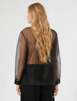 Camicia in organza - NERO