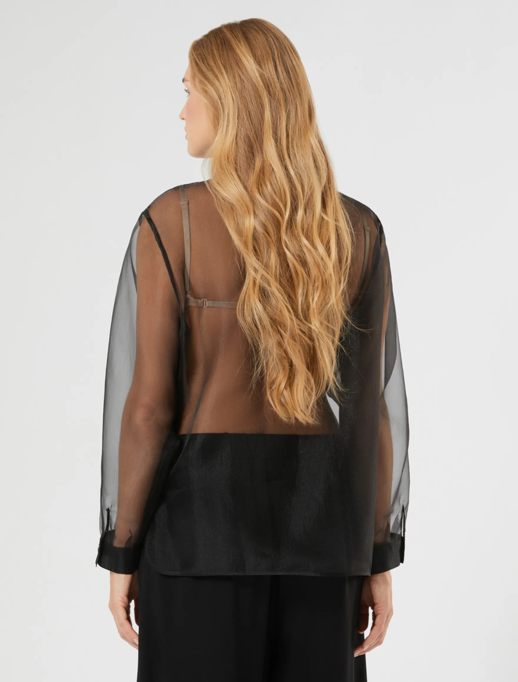 Camicia in organza - NERO