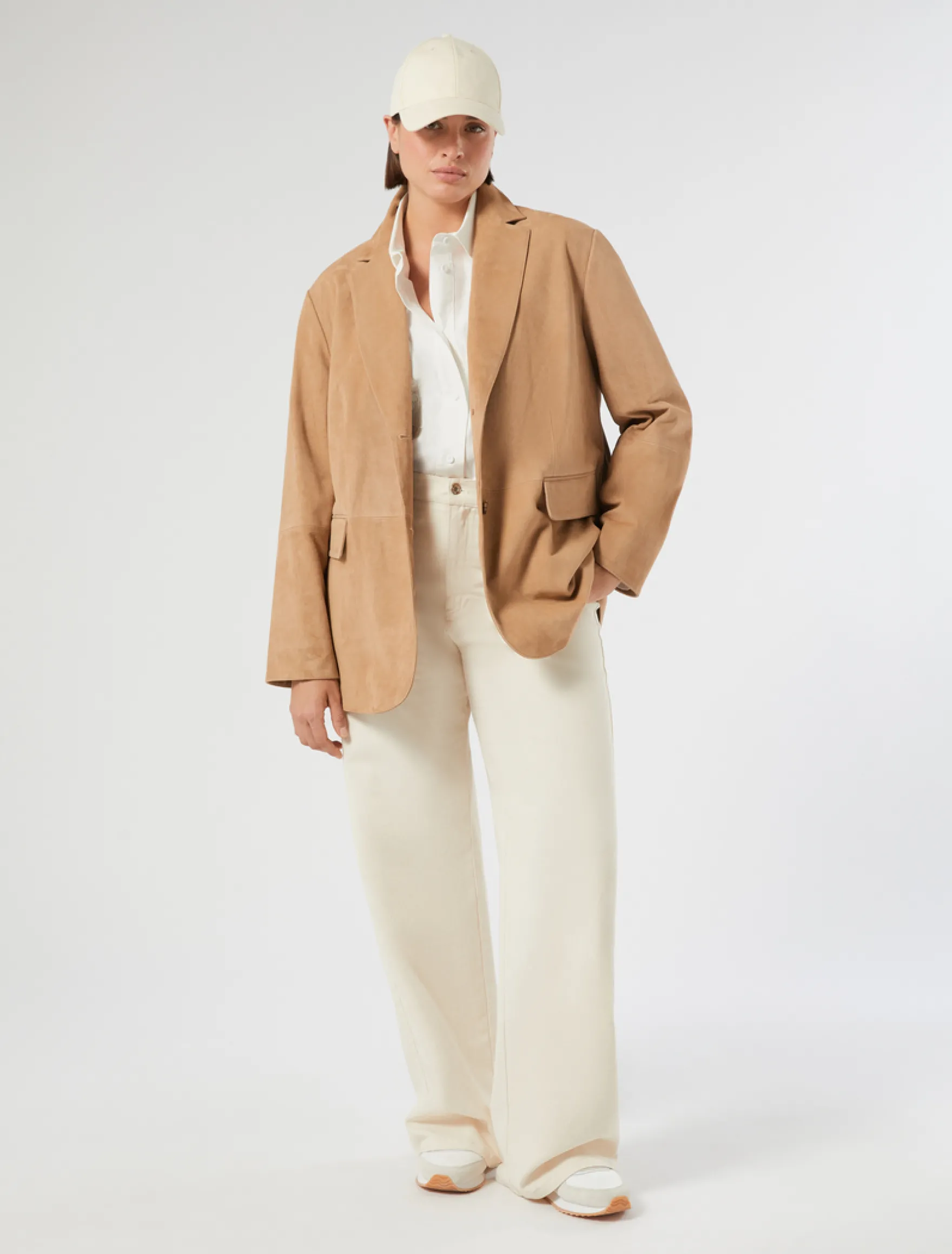 Camicia in popeline con ricamo - BIANCO AVORIO