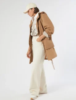 Camicia in popeline con ricamo - BIANCO AVORIO