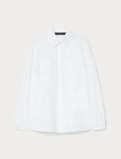 Camicia in popeline con ricamo - BIANCO OTTICO