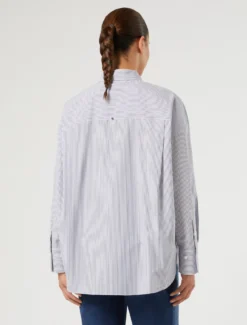 Camicia in popeline con ricamo - BIANCO OTTICO