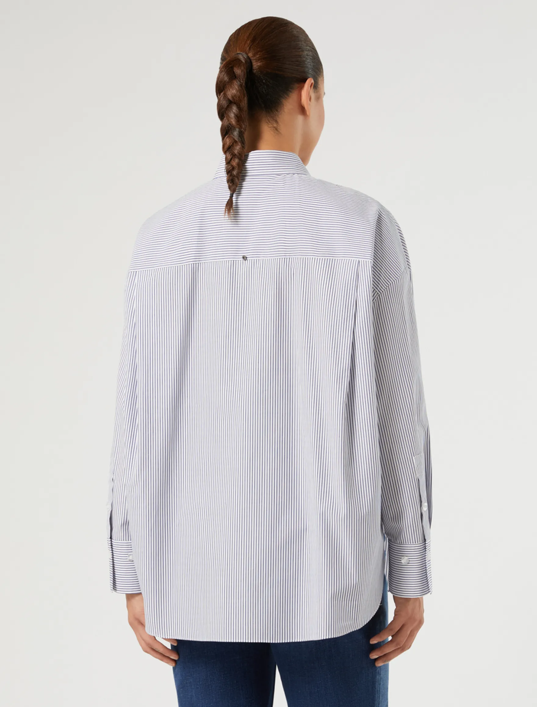 Camicia in popeline con ricamo - BIANCO OTTICO