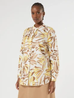 Camicia in popeline di cotone - AVORIO