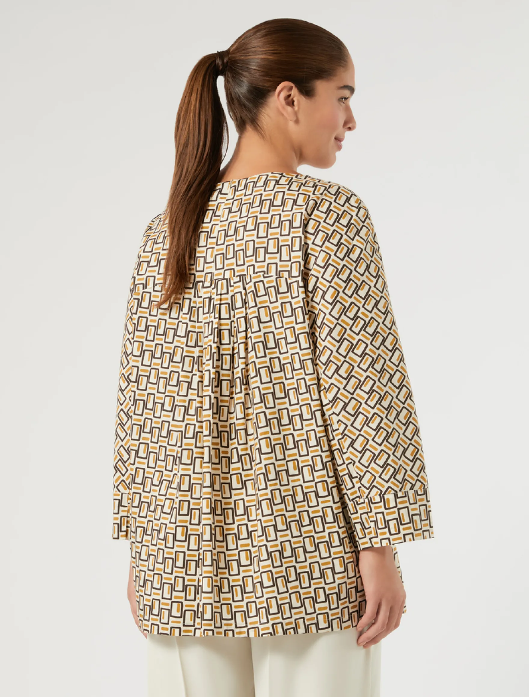 Camicia in popeline di cotone - AVORIO