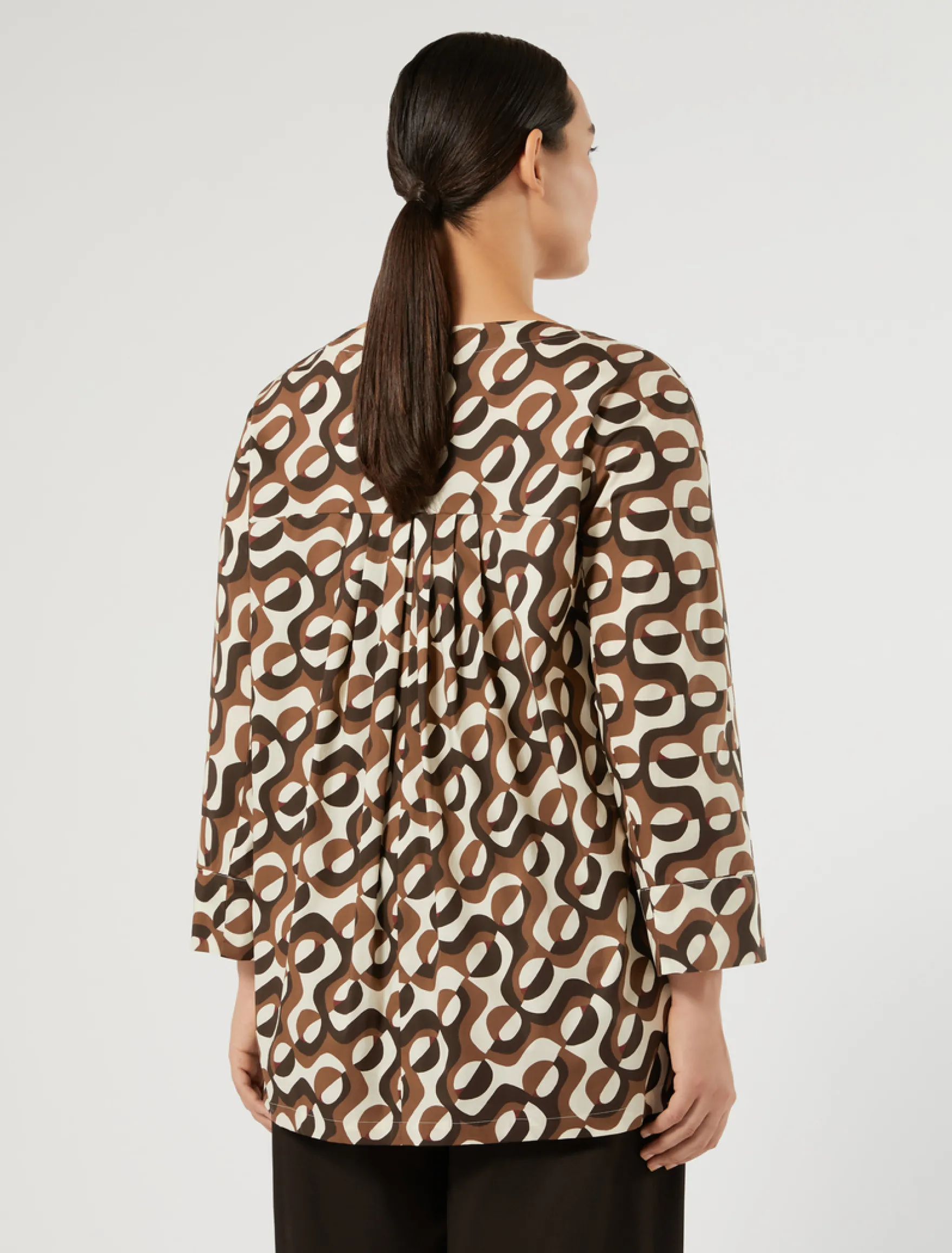 Camicia in popeline di cotone - AVORIO