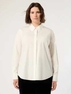 Camicia in popeline di cotone - BIANCO