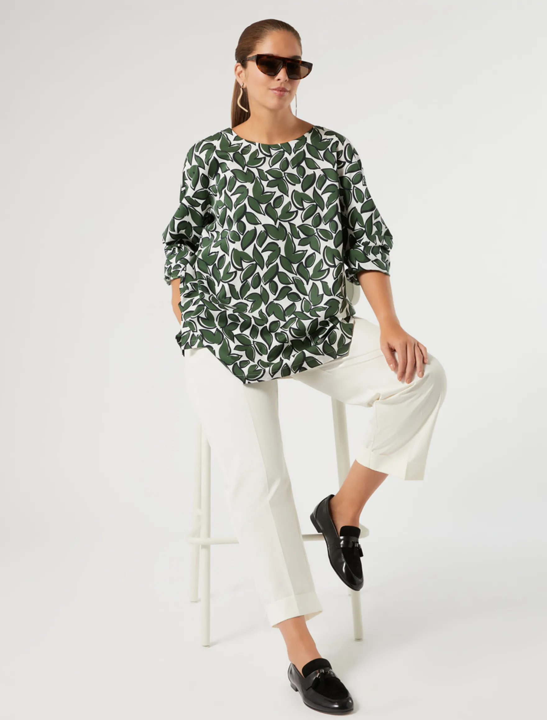 Camicia in popeline di cotone - BIANCO