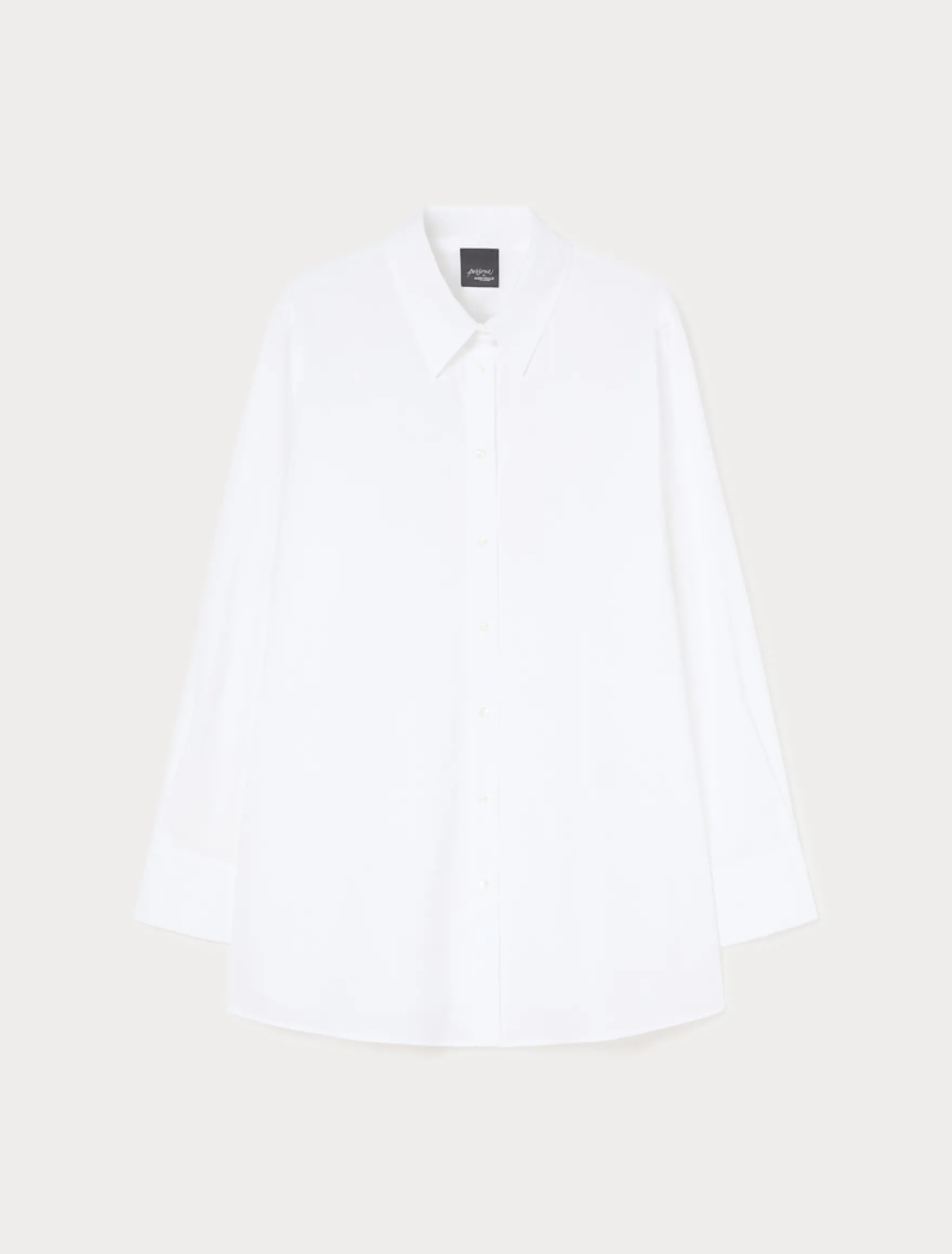Camicia in popeline di cotone - BIANCO OTTICO