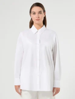 Camicia in popeline di cotone - BIANCO OTTICO
