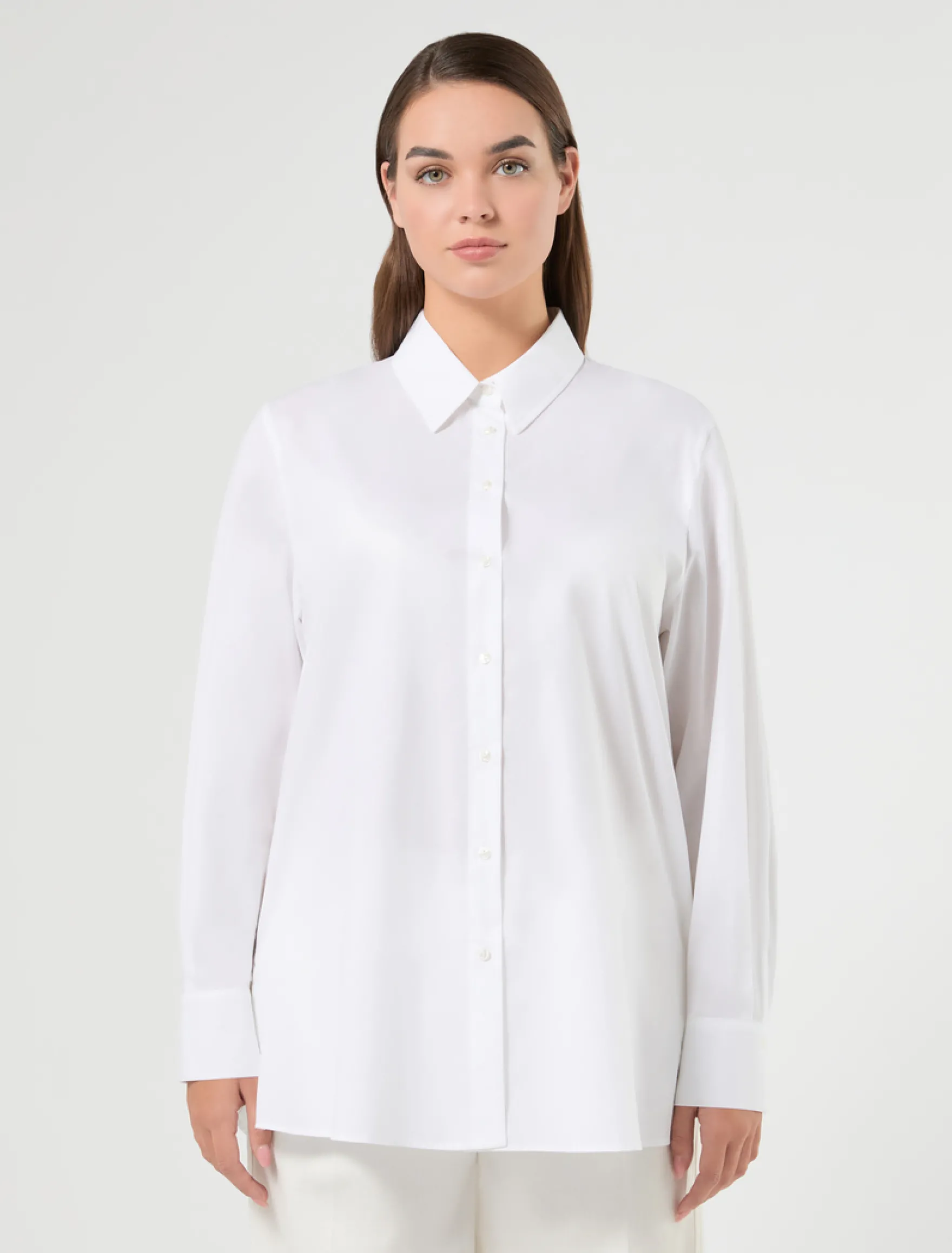 Camicia in popeline di cotone - BIANCO OTTICO