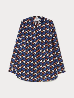 Camicia in popeline di cotone - BLU