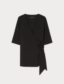 Camicia in popeline di cotone - NERO