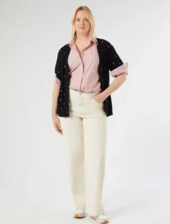 Camicia in popeline di cotone - ROSA