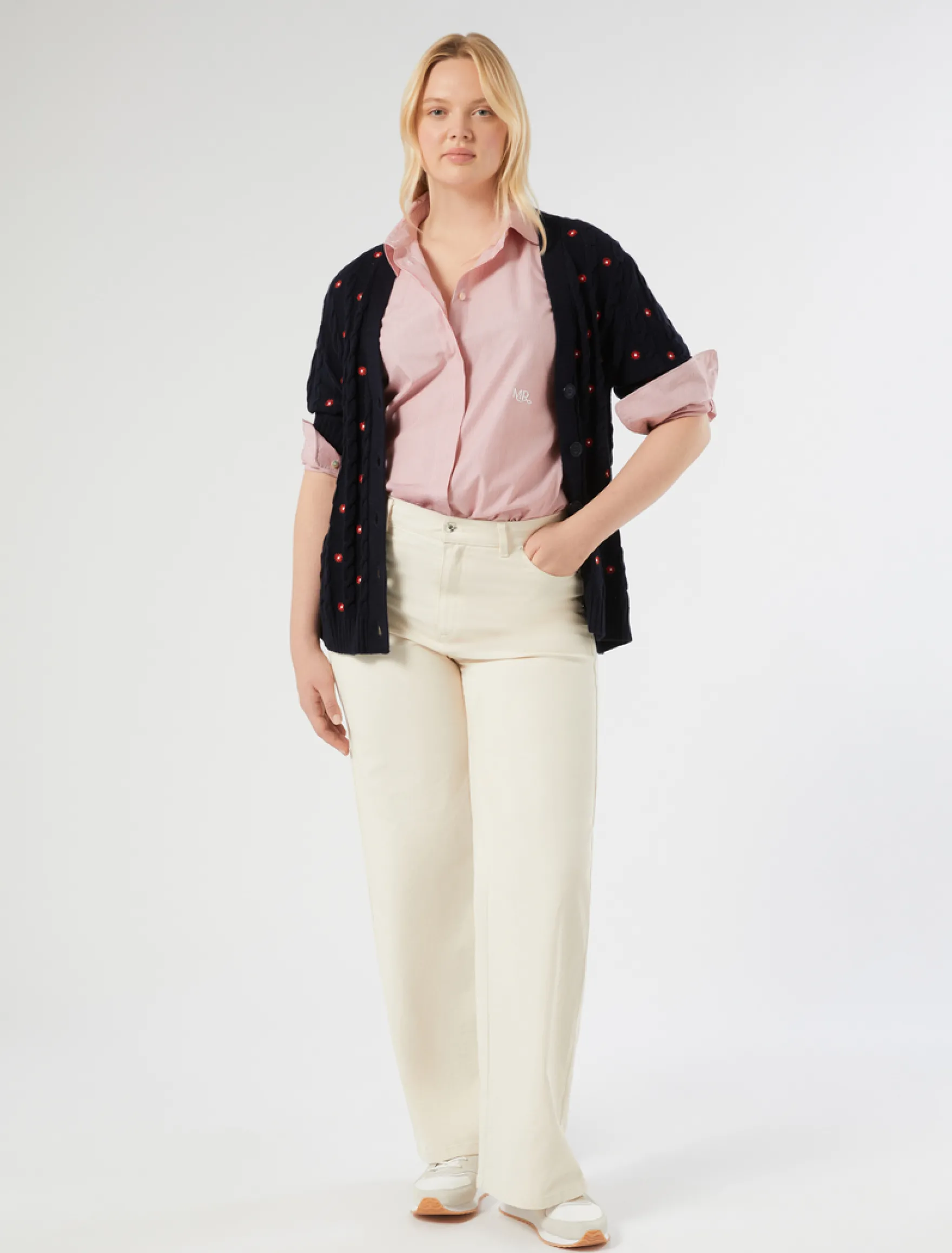 Camicia in popeline di cotone - ROSA