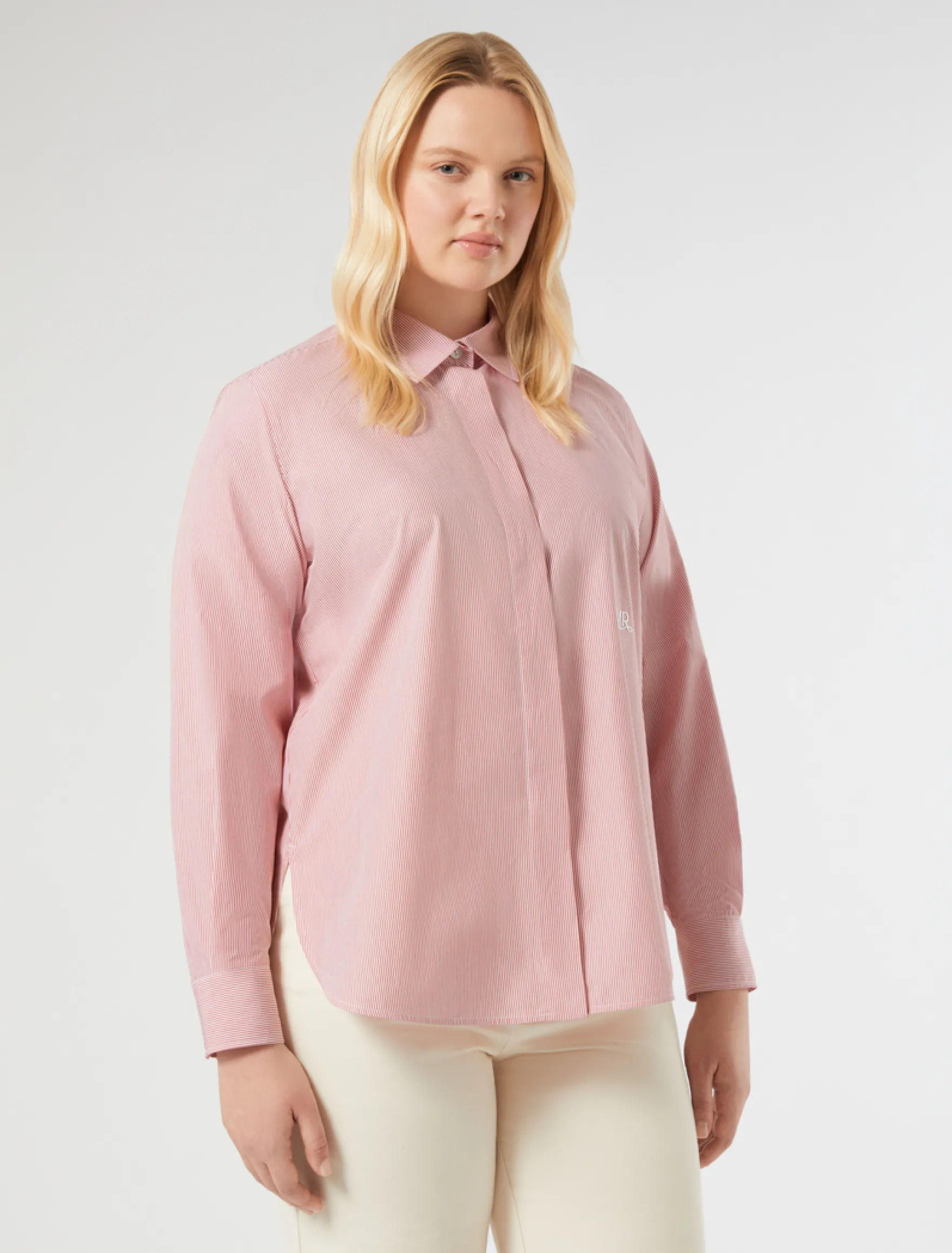 Camicia in popeline di cotone - ROSA