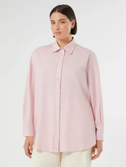 Camicia in popeline di cotone - ROSA