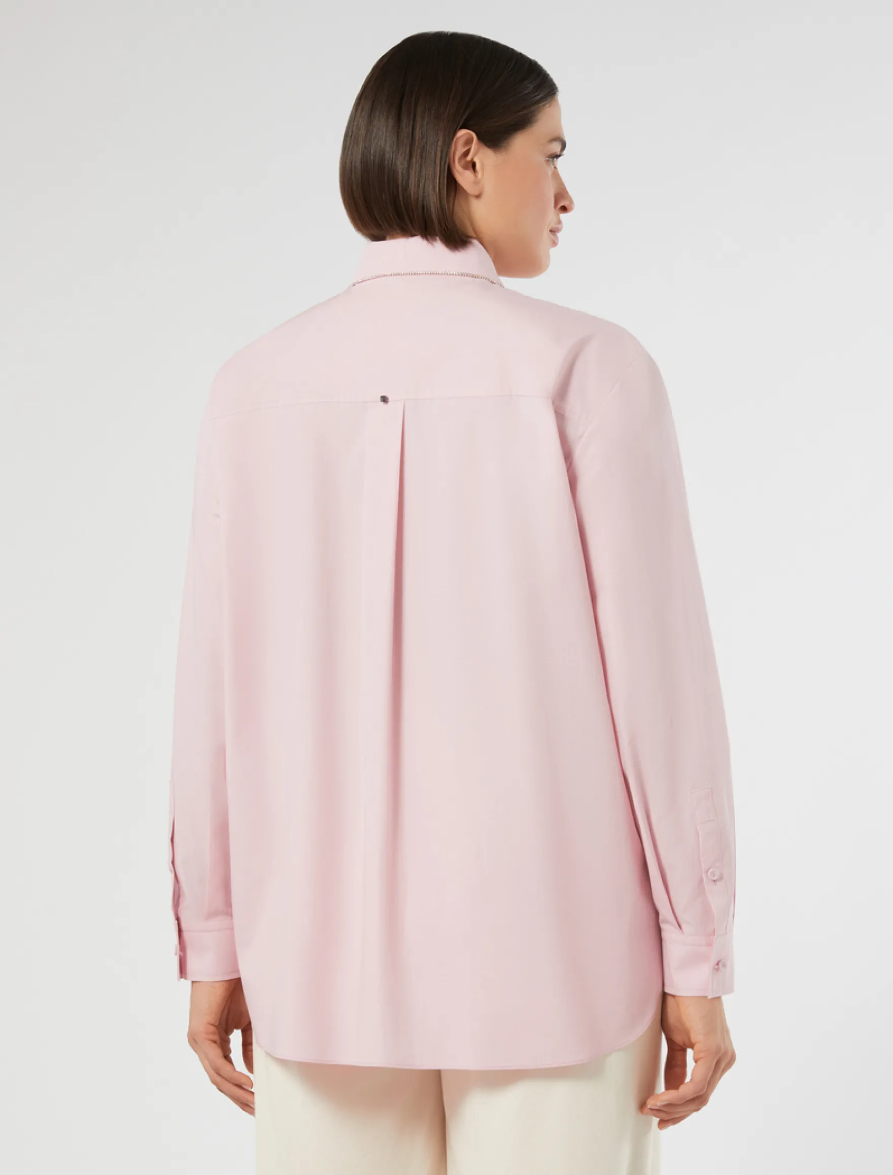 Camicia in popeline di cotone - ROSA