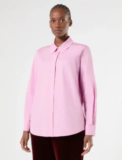 Camicia in popeline di cotone - ROSA
