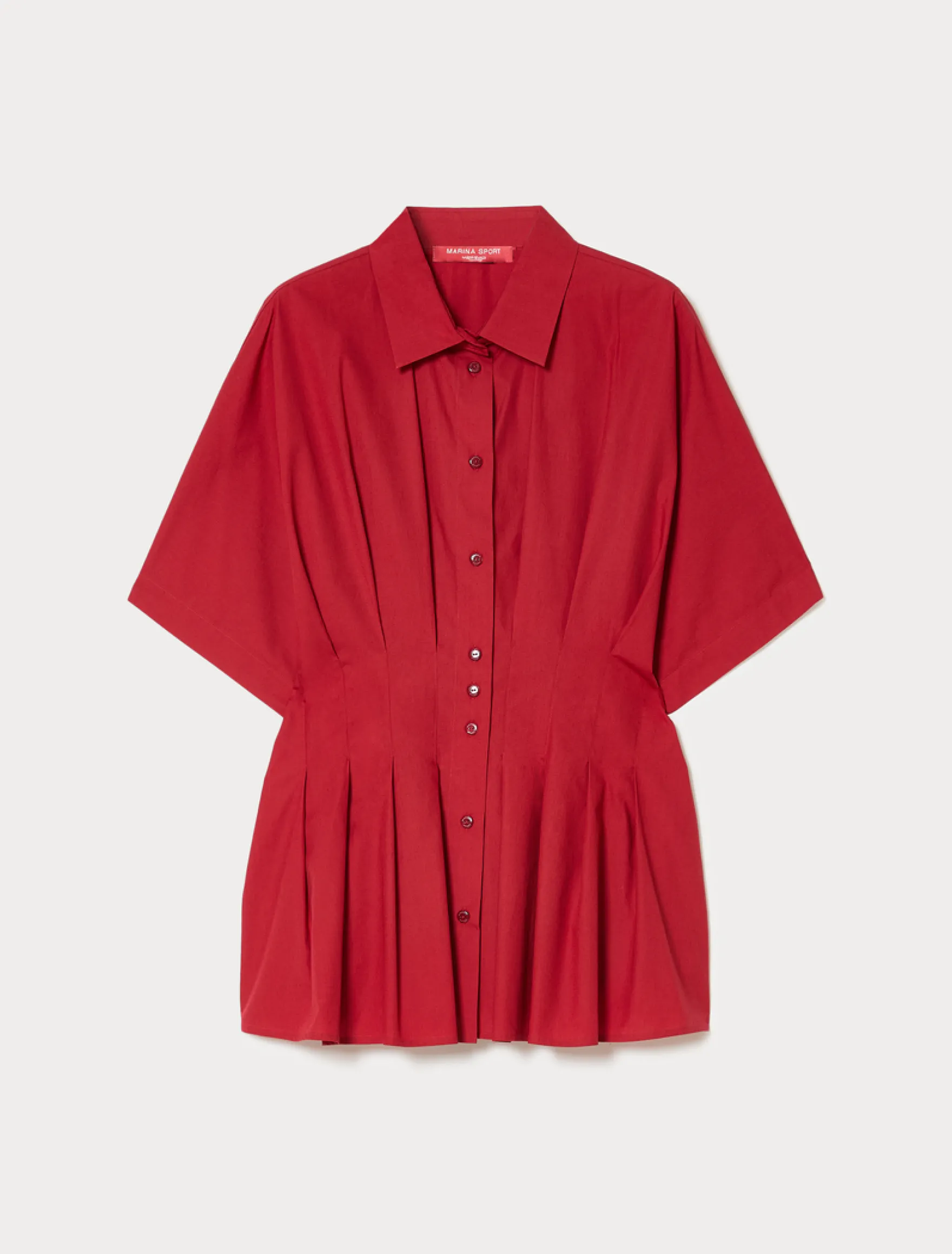 Camicia in popeline di cotone - ROSSO