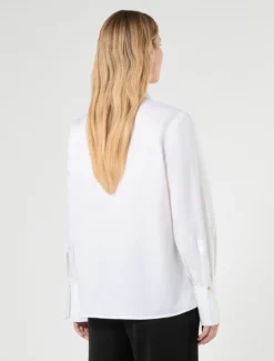 Camicia in popeline jacquard - BIANCO OTTICO