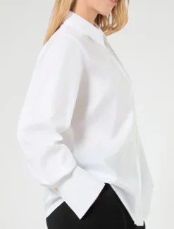 Camicia in popeline jacquard - BIANCO OTTICO