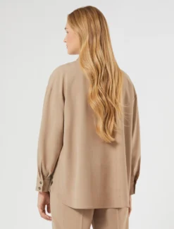 Camicia in popeline - NOCCIOLA