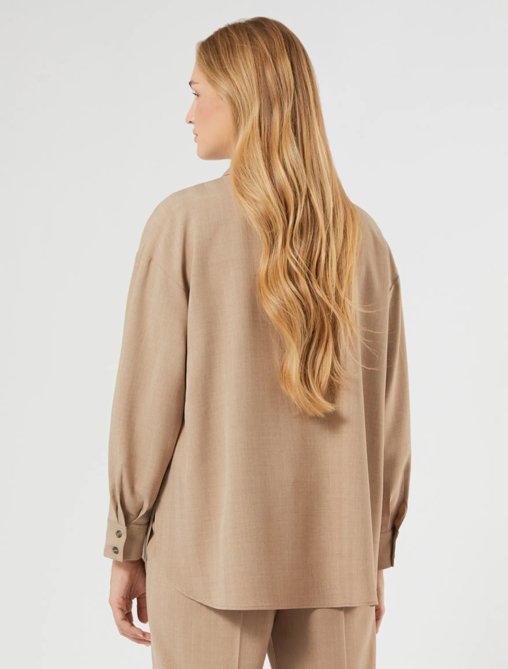 Camicia in popeline - NOCCIOLA