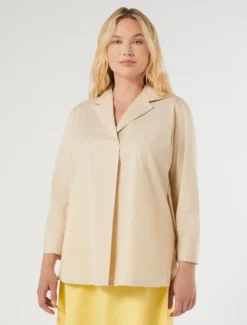 Camicia in popeline rigato - BIANCO