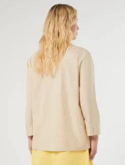 Camicia in popeline rigato - BIANCO