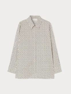 Camicia in popeline stampato - BIANCO NERO