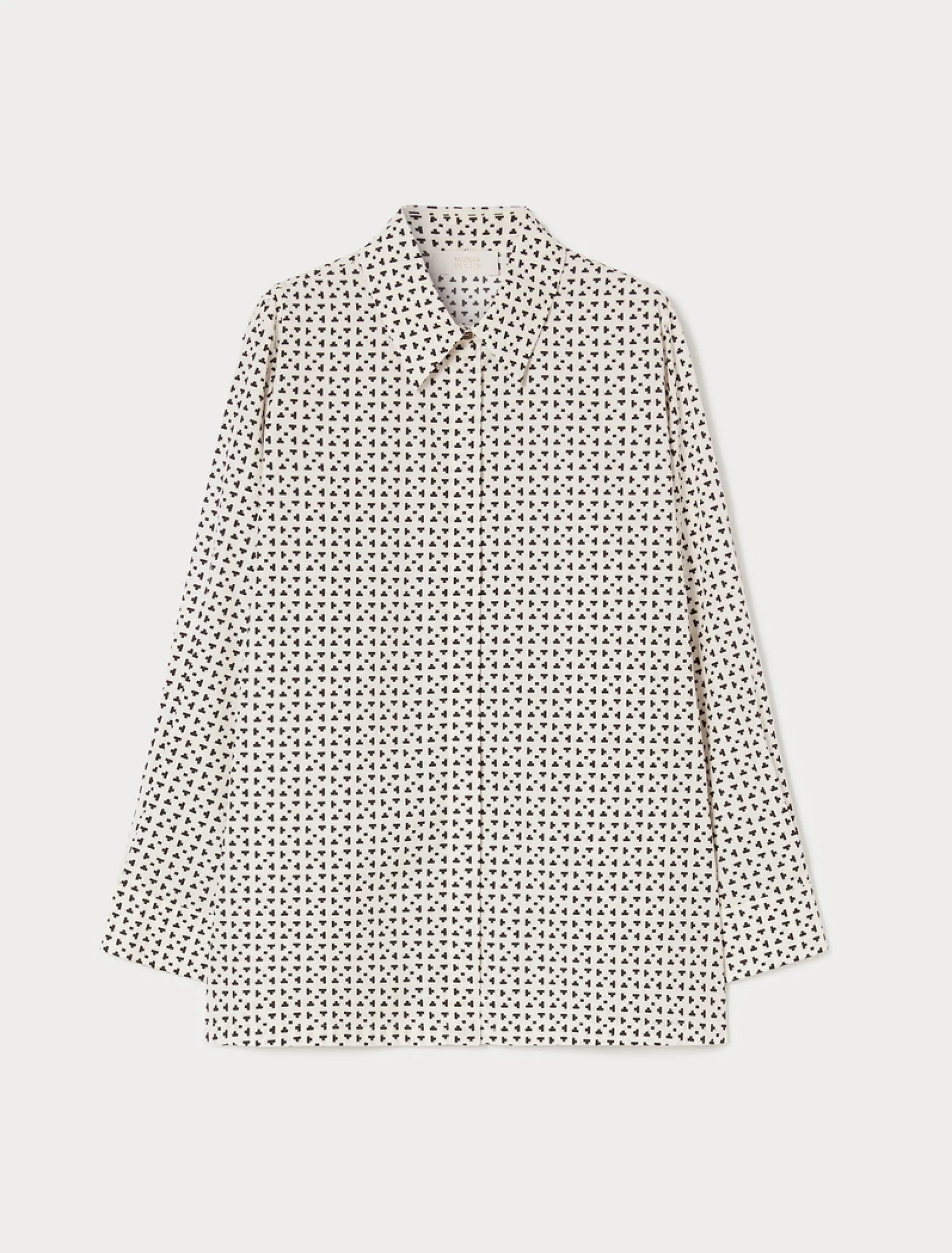 Camicia in popeline stampato - BIANCO NERO