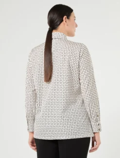 Camicia in popeline stampato - BIANCO NERO