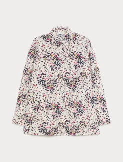 Camicia in popeline stampato - GHIACCIO
