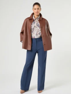 Camicia in popeline stampato - GHIACCIO