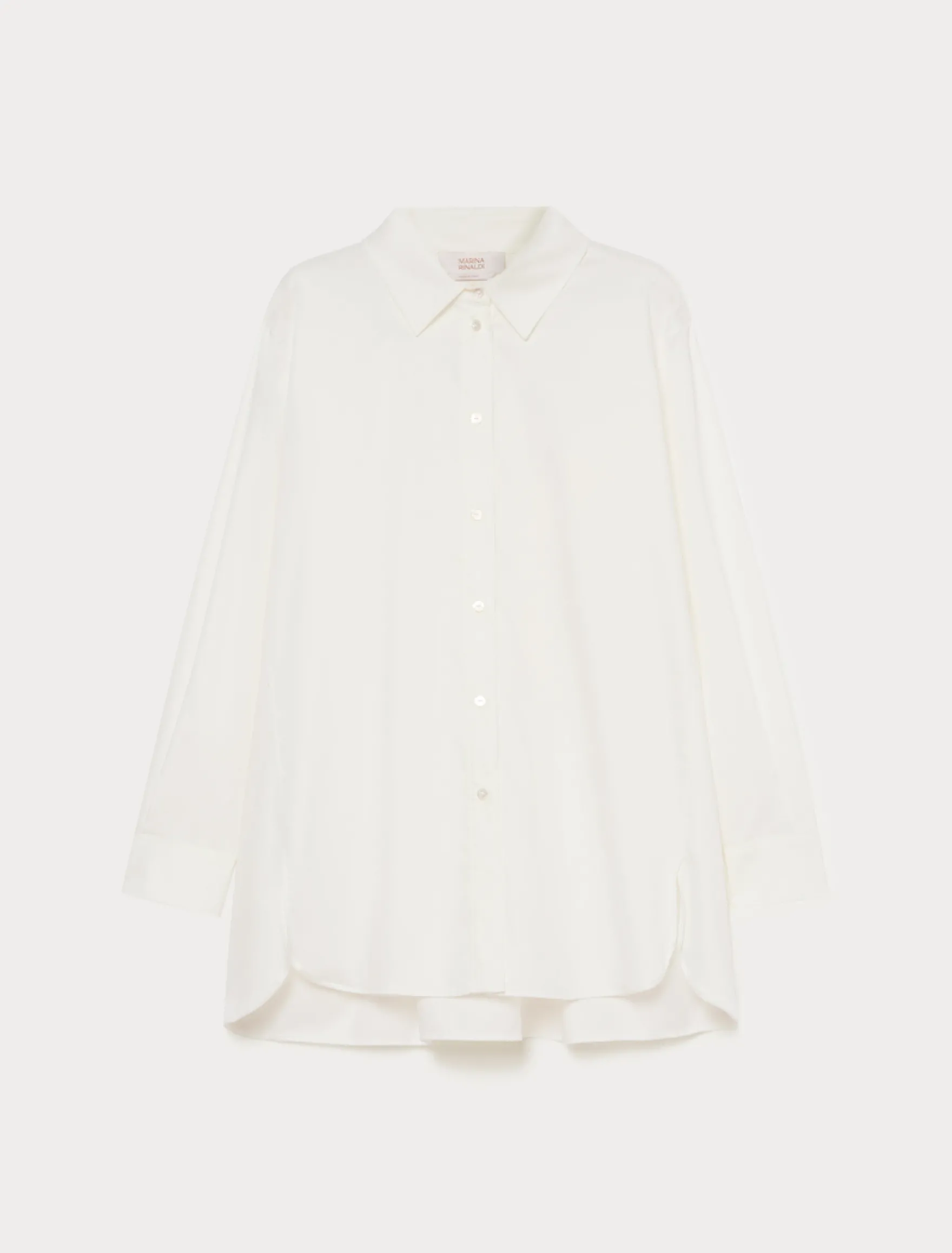 Camicia in raso di cotone - AVORIO