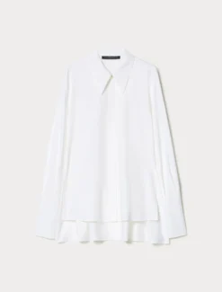Camicia in raso di cotone - BIANCO OTTICO