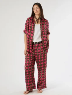 Camicia in raso di viscosa - CACAO