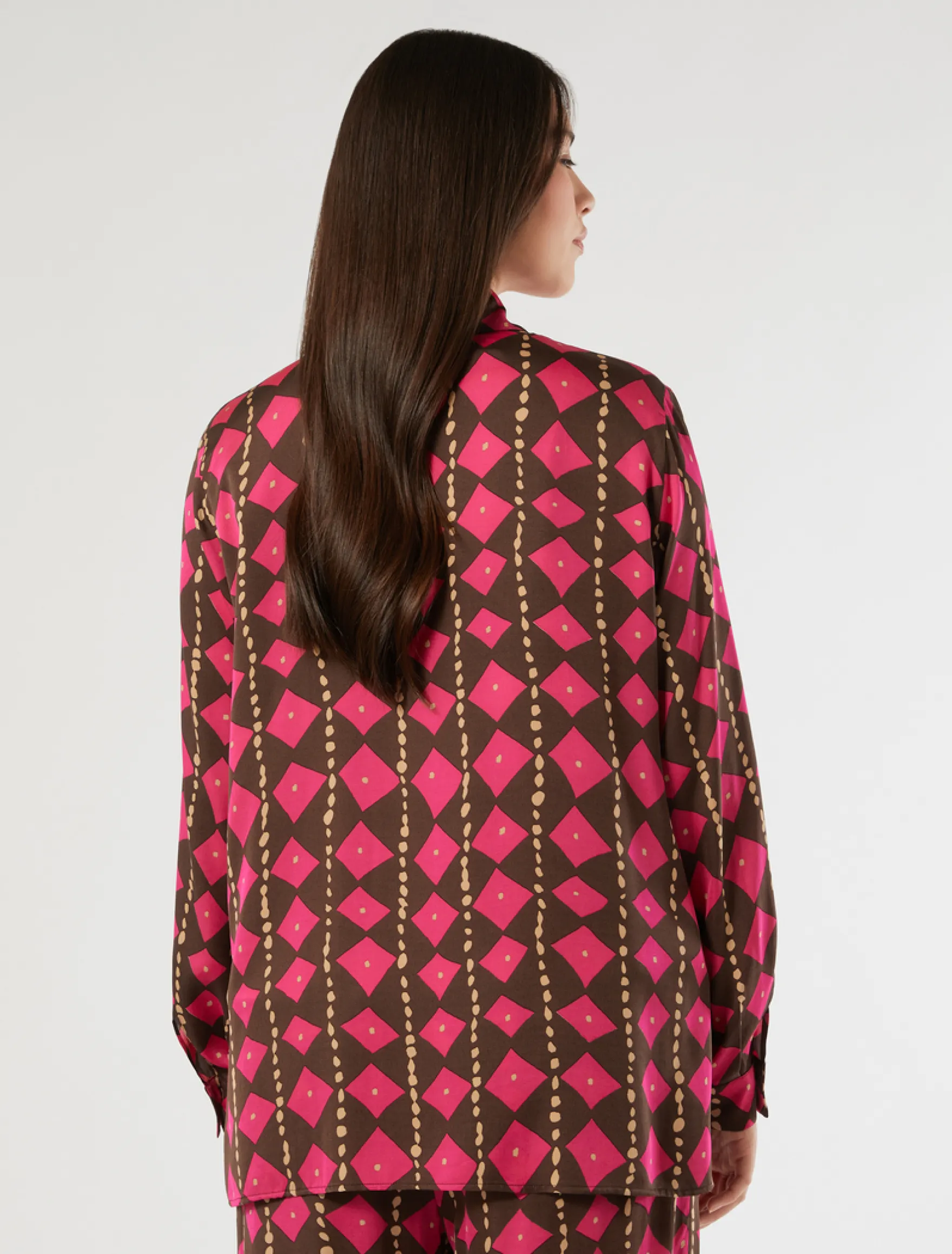 Camicia in raso di viscosa - CACAO