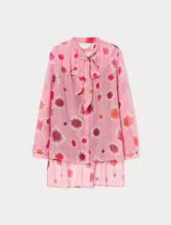 Camicia in seta e cotone - ROSA