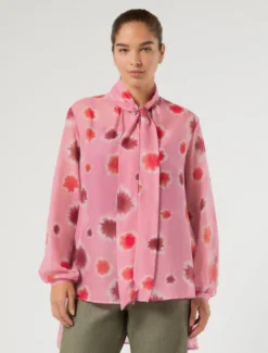 Camicia in seta e cotone - ROSA