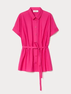 Camicia in tela di cotone - FUXIA