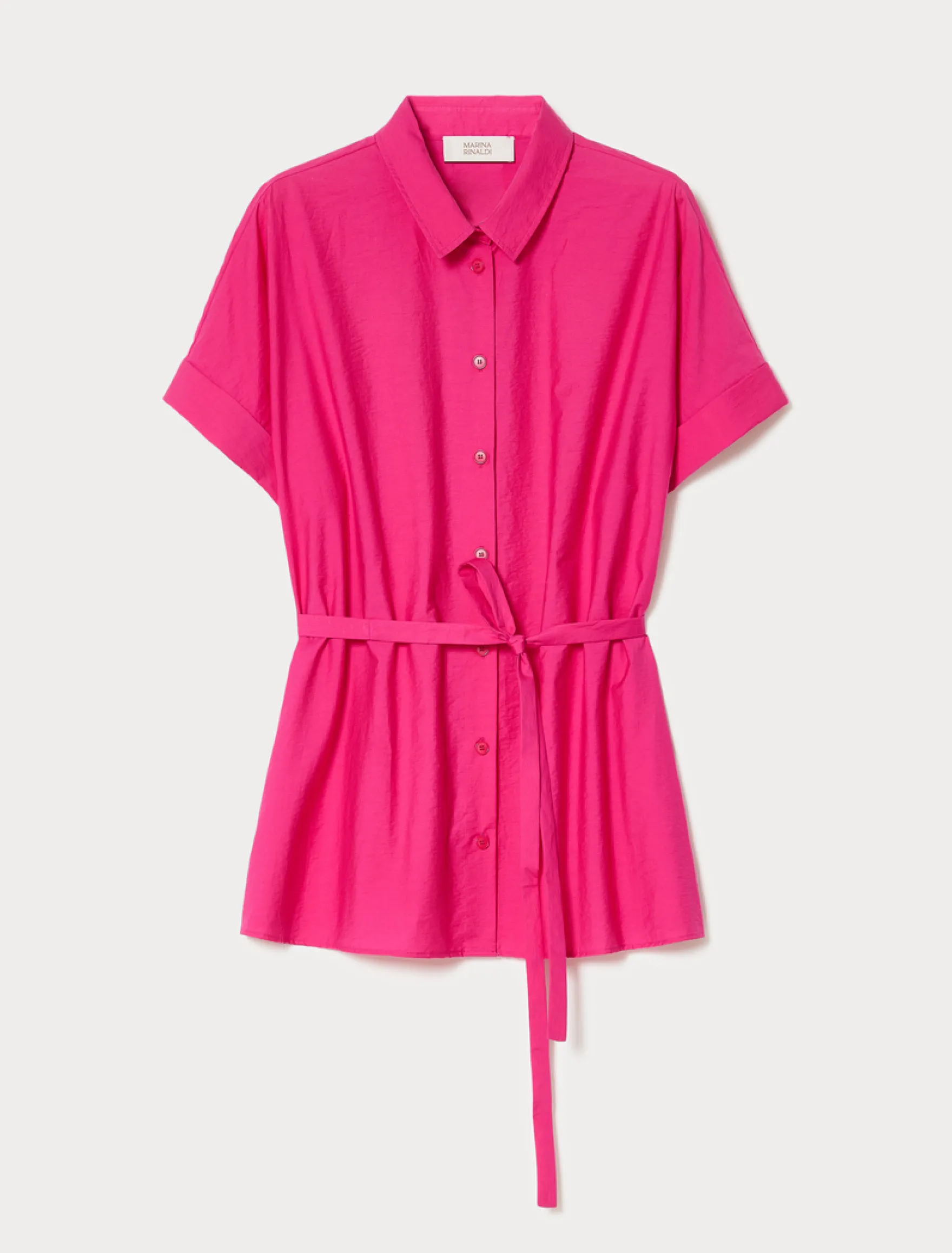 Camicia in tela di cotone - FUXIA