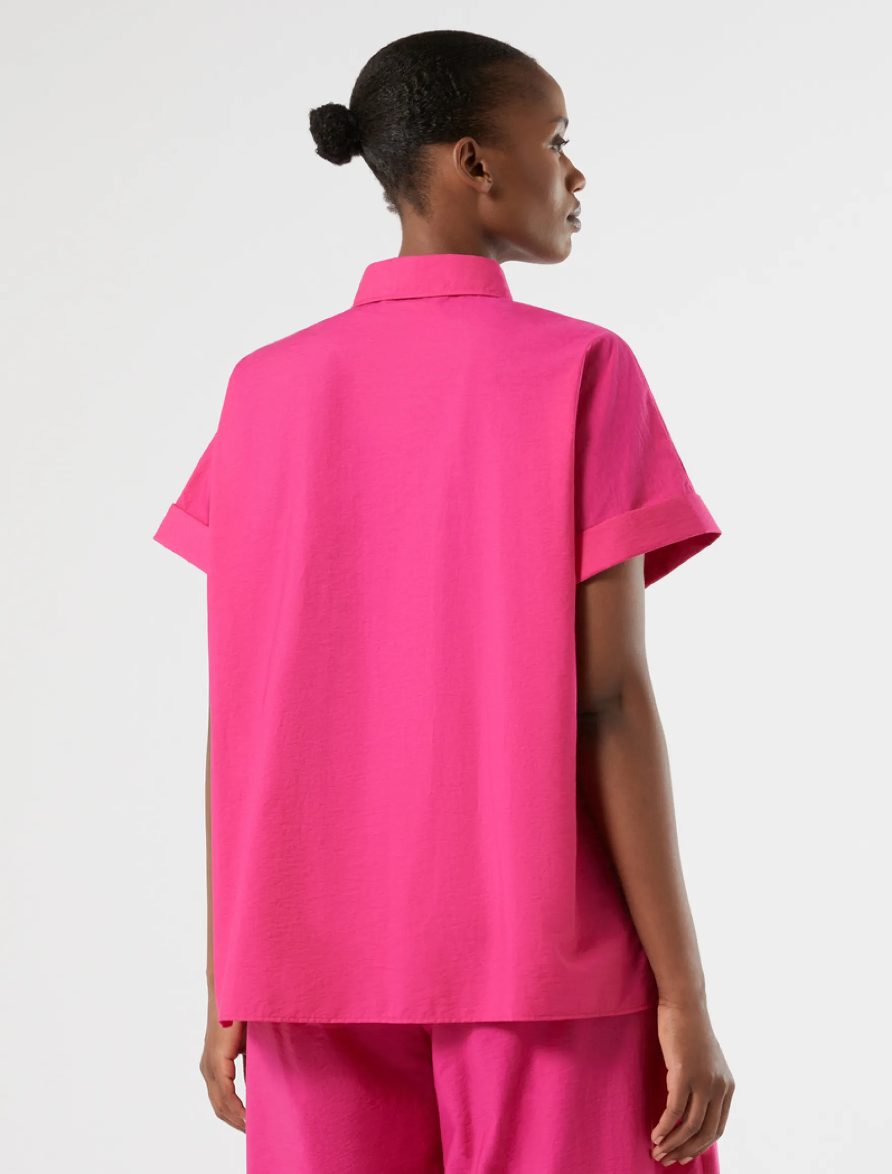 Camicia in tela di cotone - FUXIA