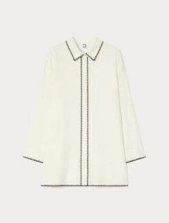 Camicia in tela di lino - AVORIO