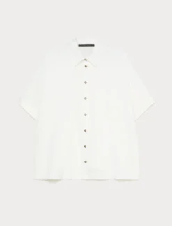 Camicia in tela di lino - BIANCO OTTICO