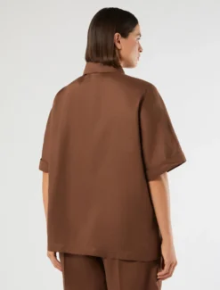 Camicia in tela di lino - CACAO