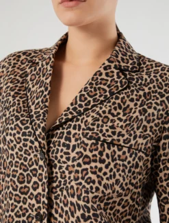 Camicia in tela di lino e cotone - BEIGE SFUMATO