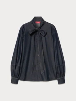 Camicia in twill tencel - BLU