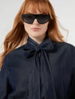 Camicia in twill tencel - BLU